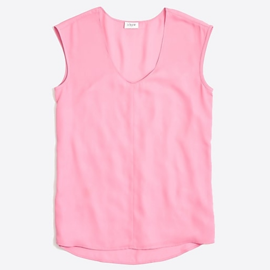 *J.Crew Factory Cap Sleeve Shirttail Top Sz 4